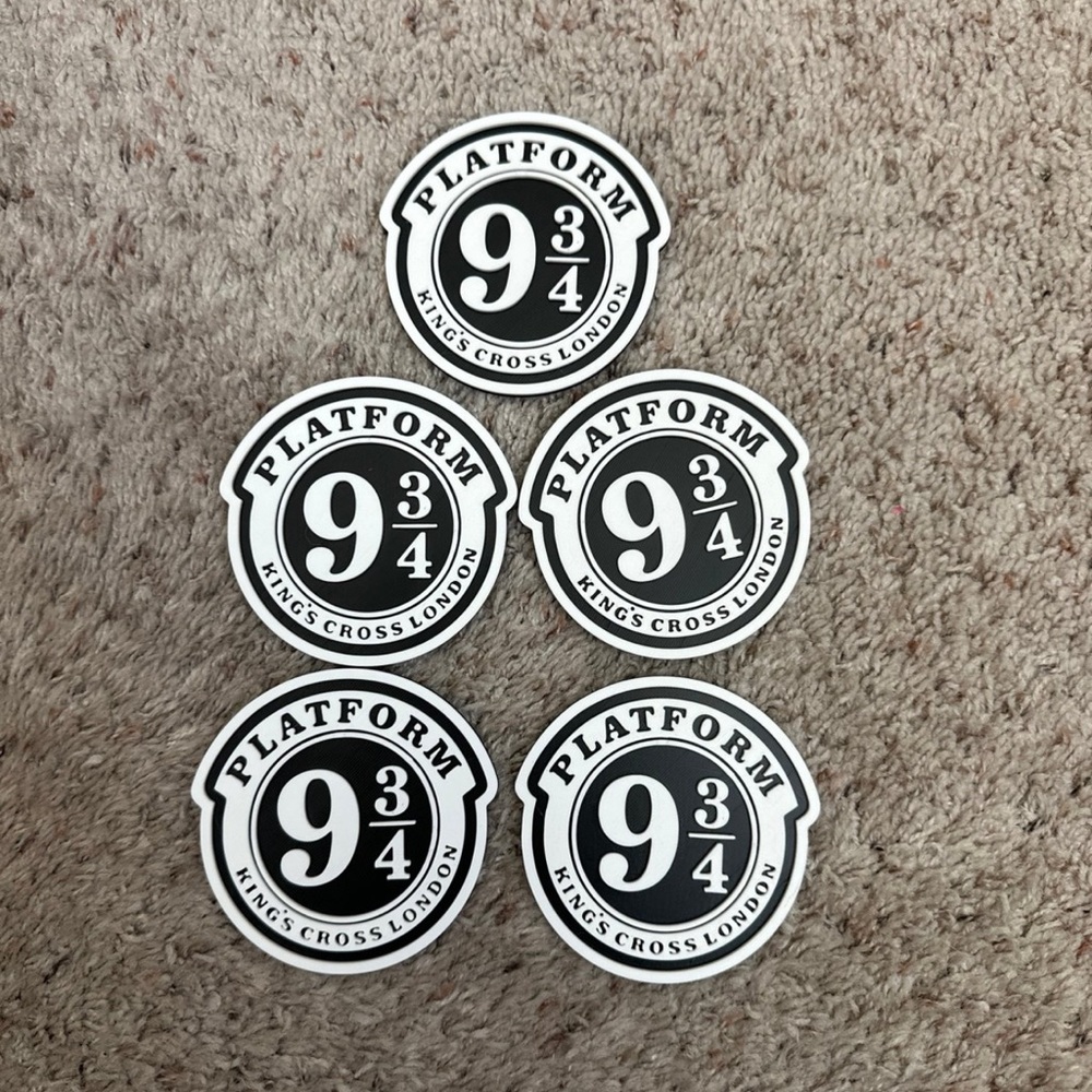 Harry Potter Platform 9 3/4 Coasters NEW 3D printed